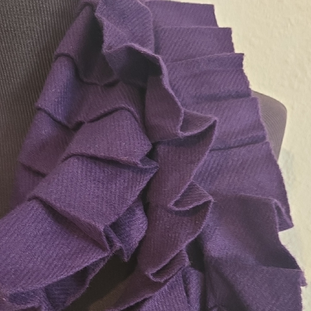 Chic Purple Ruffled Scarf - Picture 2 of 4